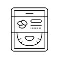 mask cucumber line icon vector illustration