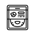 mask cucumber line icon vector illustration