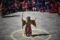 Mask dance on the eve of Torgya festival.