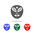 mask the day of the dead icon. Elements of culture of Mexico multi colored icons. Premium quality graphic design icon. Simple icon Royalty Free Stock Photo