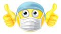 Mask Emoticon Emoji Thumbs Up PPE Doctor Nurse