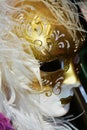 Mask, feathers and decorations, Venice, Italy Royalty Free Stock Photo