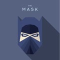 Mask flat Hero Villain superhero style icon vector