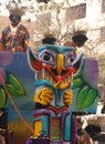 Mask on the Front of Zulu Mardi Gras Float