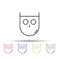 mask halloween multi color style icon. simple thin line, outline vector of halloween icons for ui and ux, website or mobile