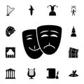 mask of happiness and sorrow icon. Detailed set of theater icons. Premium graphic design. One of the collection icons for websites