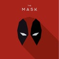 Mask Hero superhero flat style icon vector logo