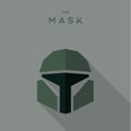 Mask Hero superhero flat style icon vector logo