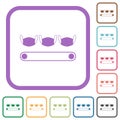 Mask manufacturing simple icons
