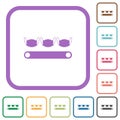 Mask manufacturing simple icons