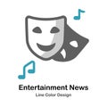 Entertainment News Flat Icon
