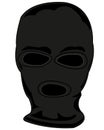 Mask on person blackenning balaclava type frontal