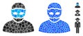 Mask Person Composition Icon of Circle Dots Royalty Free Stock Photo