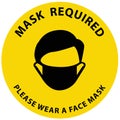 Mask required. please ware a face mask