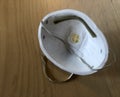 Mask respirator white 3m protection from viruses, covid and dust. For people