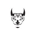 Mask samurai shogun black logo design vector graphic symbol icon sign illustration creative idea Royalty Free Stock Photo