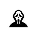 mask scream icon. Element of ghost elements illustration. Thin line illustration for website design and development, app developm Royalty Free Stock Photo