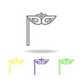 Mask theatre colored icons. Element of theatre illustration. Signs and symbols icon for websites, web design, mobile app on white Royalty Free Stock Photo