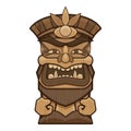 Mask tiki idol icon, cartoon style