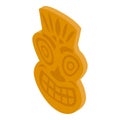 Mask totem icon isometric vector. Statue idol maya Royalty Free Stock Photo