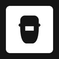 Mask of welder icon, simple style