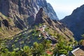 Maska, Spain Ã¢â¬â July 15, 2019: Scenic view of the mountain village Maska in Tenerife. Canary islands. Spain. Royalty Free Stock Photo