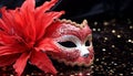 Masked celebration, elegance, mystery, and theatrical performance generated by AI