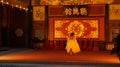 Masked Chinese folk dance. Beijing, China Royalty Free Stock Photo