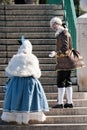 Masked couple Royalty Free Stock Photo