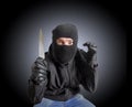 Masked criminal Royalty Free Stock Photo