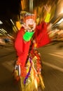 Masked dancer at a night festival in Japan Royalty Free Stock Photo