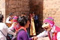 Masked dancers at Plaza de Armas.