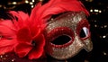 Masked elegance shines at the glamorous Mardi Gras parade generated by AI