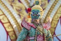 Masked giant dancing khon ramayana khon Ravana. Giant carrying a sword. Ramayana story