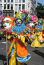 Masked girl on carnaval parade Royalty Free Stock Photo