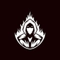 Masked man gaming or e sports logo