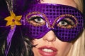 Masked Mardi Gras Masquerade Party Girl Royalty Free Stock Photo