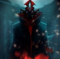 Fantasy masked monster sorcerer. Royalty Free Stock Photo