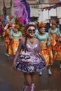 Masked Morenada dancer at the Oruro Carnival in Bolivia Royalty Free Stock Photo