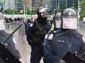 Masked Polices at G8/G20 Protests Royalty Free Stock Photo