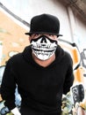 Masked rapper portrait Royalty Free Stock Photo