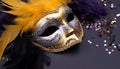 Masked revelers celebrate Mardi Gras with elegance generated by AI