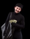 Masked thief Royalty Free Stock Photo