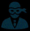 Masked Thief Composition Icon of Halftone Bubbles Royalty Free Stock Photo