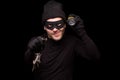 Masked thief Royalty Free Stock Photo