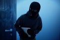 Masked thief steal at night Royalty Free Stock Photo
