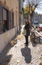 Masked and unmasked people in Italian Borgo Orvinio during second wave of coronavirus Covid19, Italy