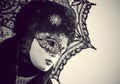 Masked woman in Venice carnival