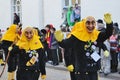 Maskers in the carnival Fastnacht Royalty Free Stock Photo