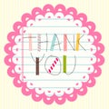 Masking tape thank you card